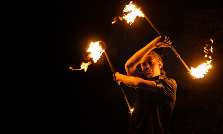 fire dance and traditional performances from Tanura