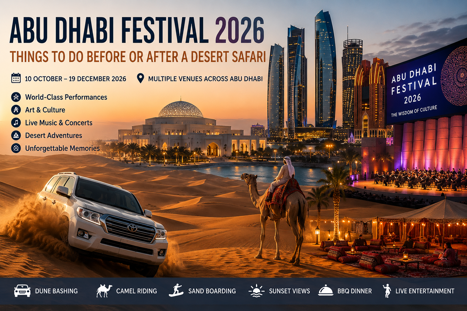 Abu Dhabi Festival 2026 and Desert Safari